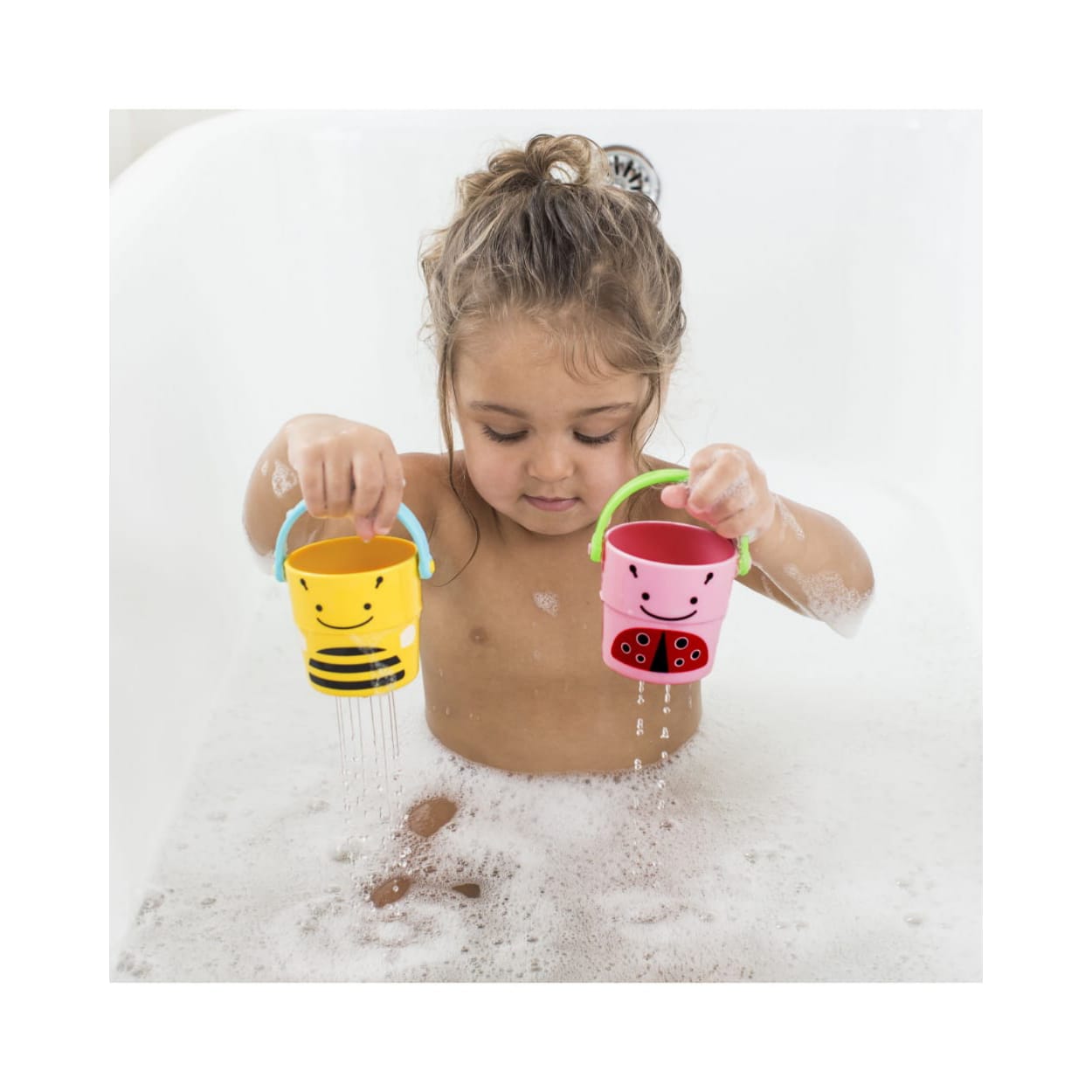 Stack Band Pour Bucket Bath Toy For Toddlers Development