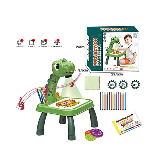 Drawing Projector Table Dino Style, Trace and Draw for Kids Preschool Learning and Education