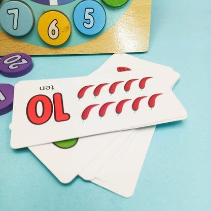 Wooden Two-in-One Learning and Education Digital Clock for Children