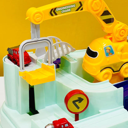 Racing track Trail Toys Manual Car Rescue Vehicles Adventure For Kids