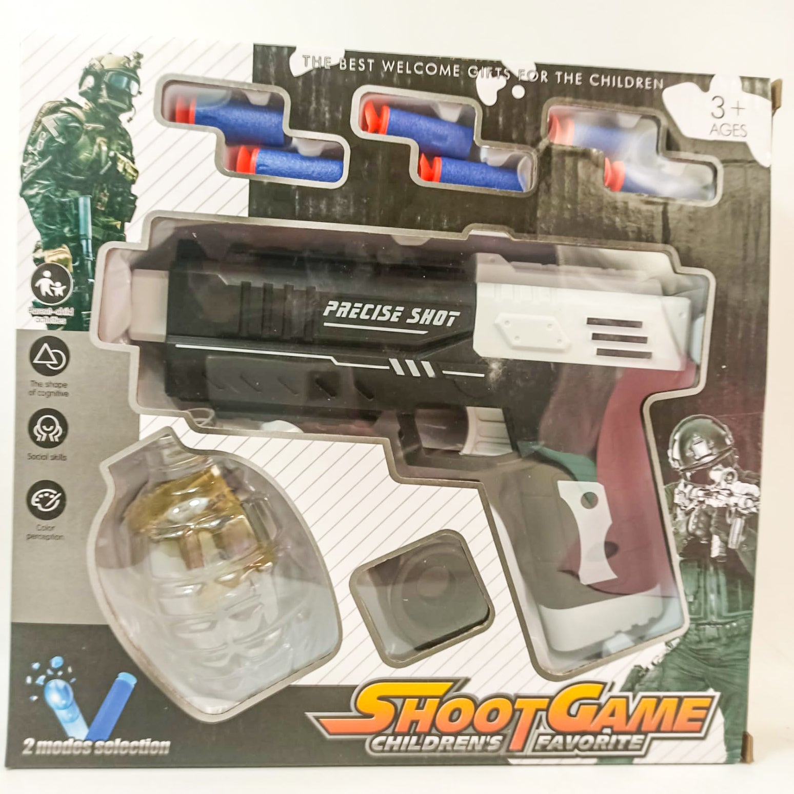 Toy Gun 2 In 1 Precise Shooting Gun and Bubble Gun