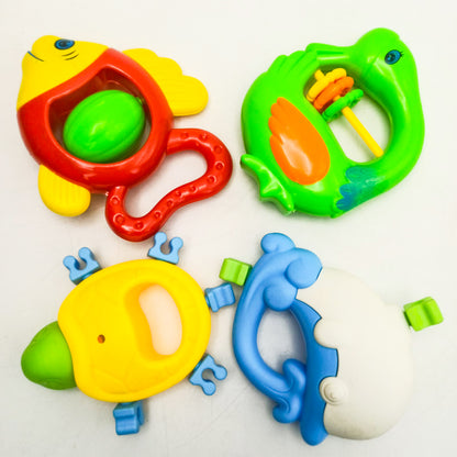 Pack of 4 Rattle Set Toy for New Born Babies
