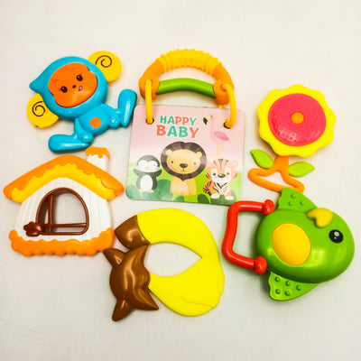 Pack of 4 Rattle Set Toy for New Born Babies