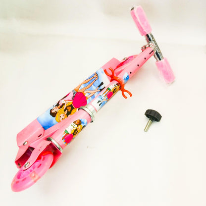 Pink Barbie 2 Wheel Scooty Mini Plus With Long Lasting Wheels and Adjustable Handlebar Scooter
