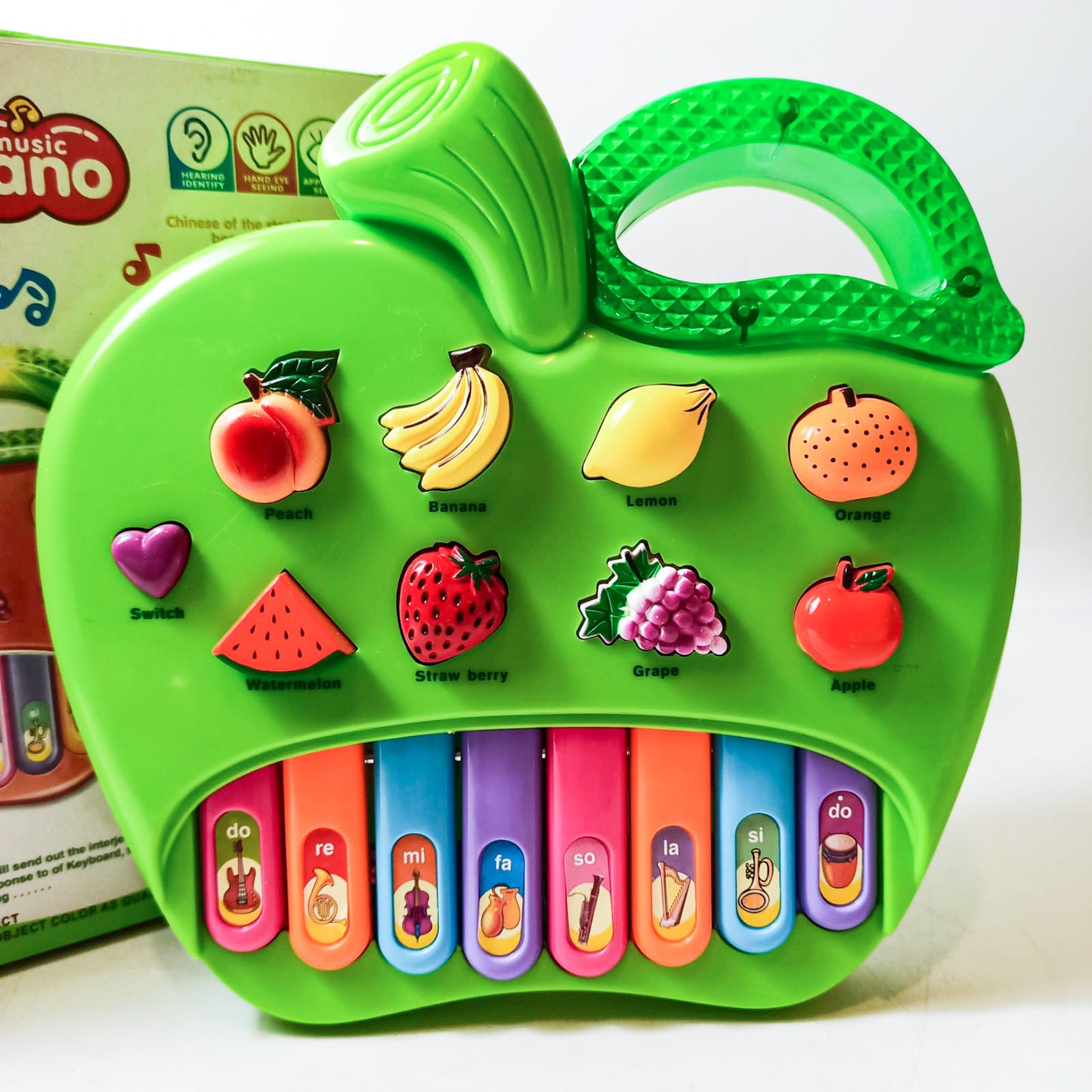 Educational Apple Shape Piano With Music For Toddlers