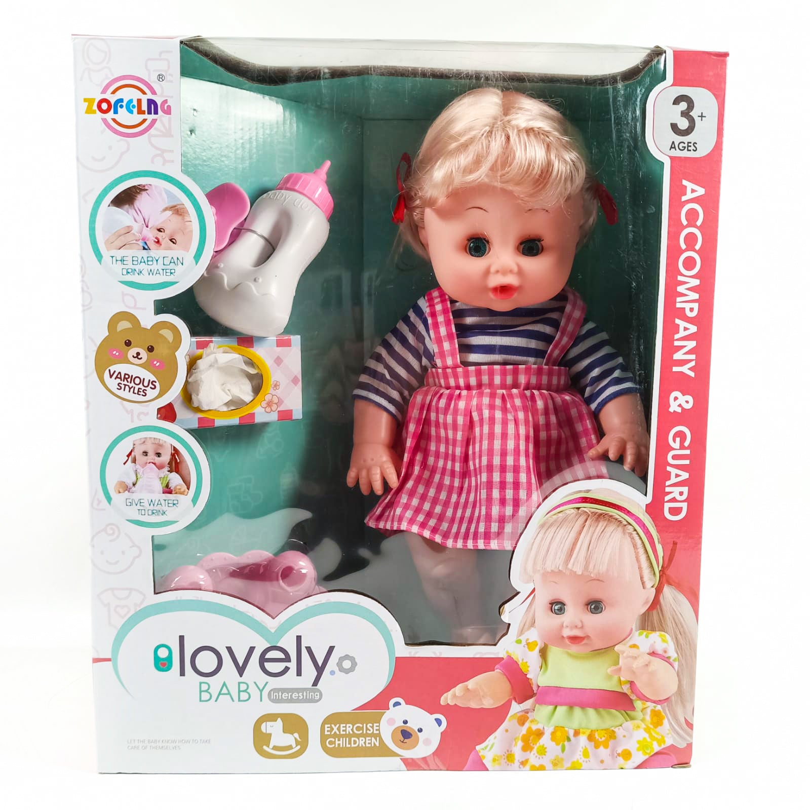 Lovely Baby Doll With Her Feeder and Other Accessories