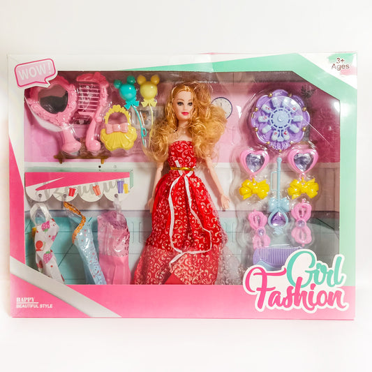 Beautiful Fashion Doll With Beauty Accessories Doll Set For Girls