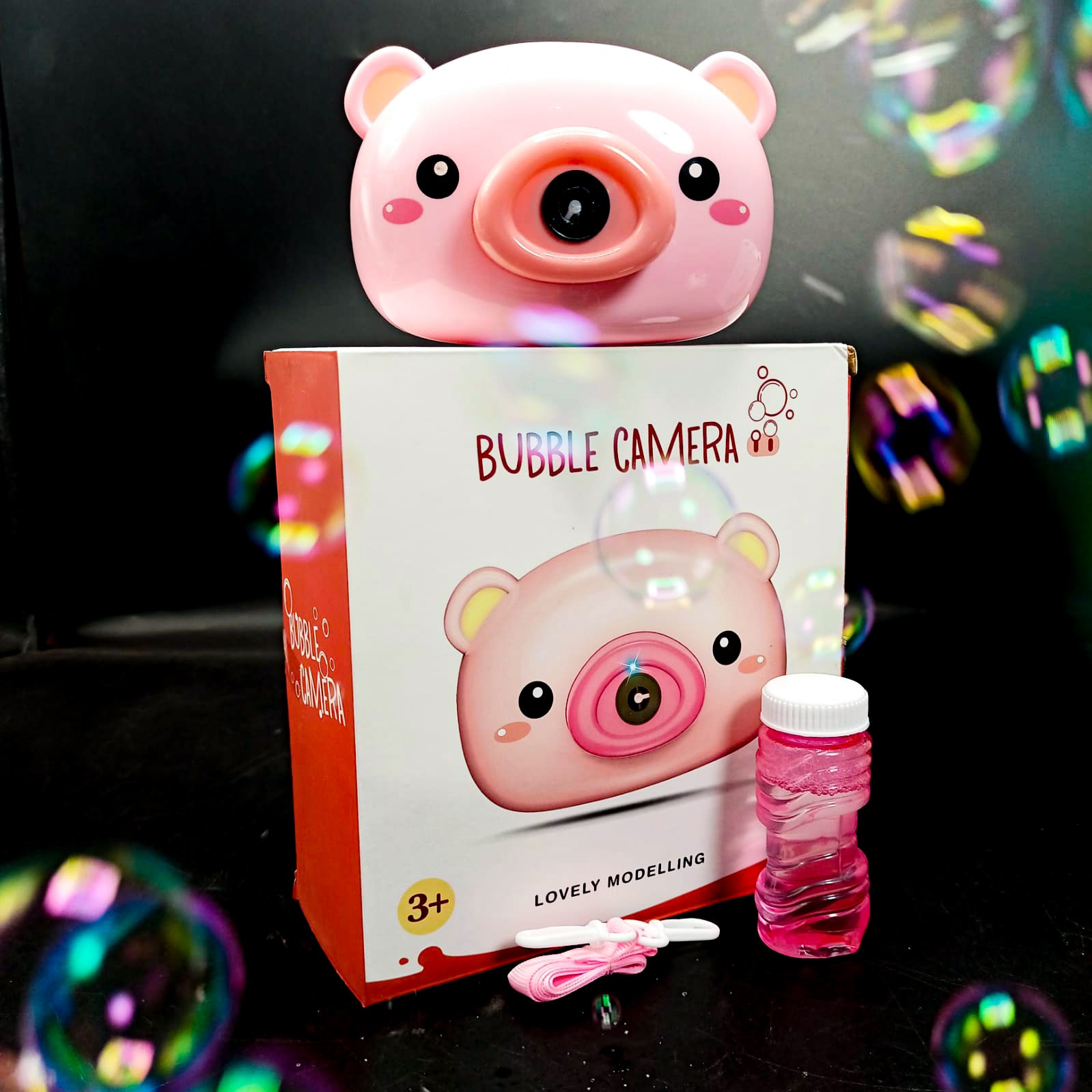 Cute Electric Automatic Bubble Camera For Kids