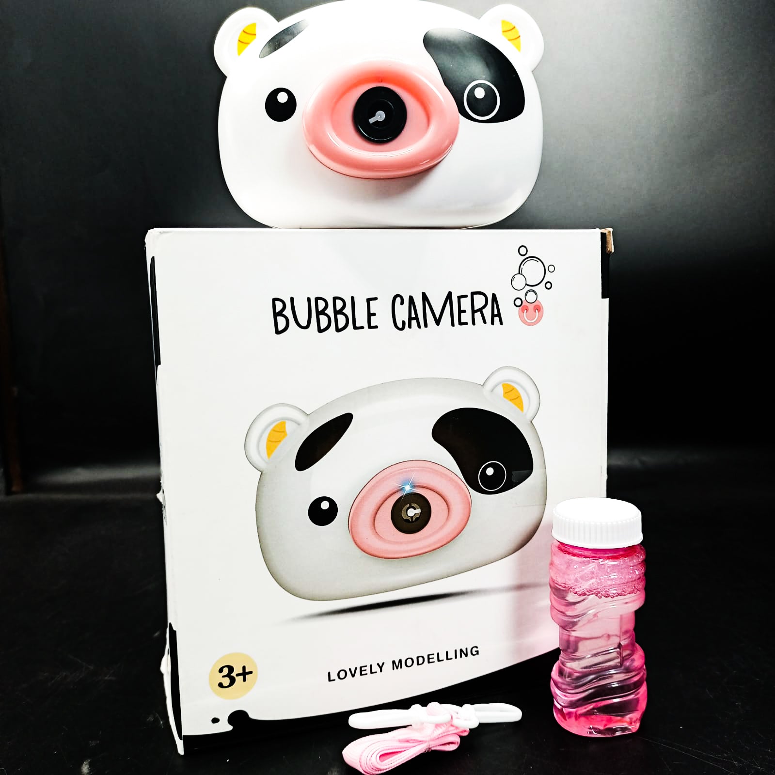 Cute Electric Automatic Bubble Camera For Kids