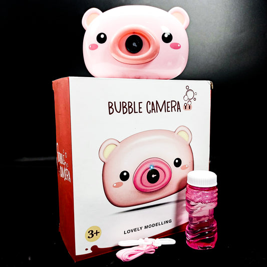 Cute Electric Automatic Bubble Camera For Kids