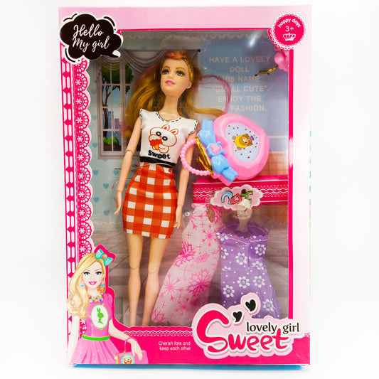 Lovely and Sweet Fashion Girl Doll for Kids Play