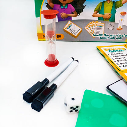 Kids Drawing Game with Timer and Cards for Education and Learning