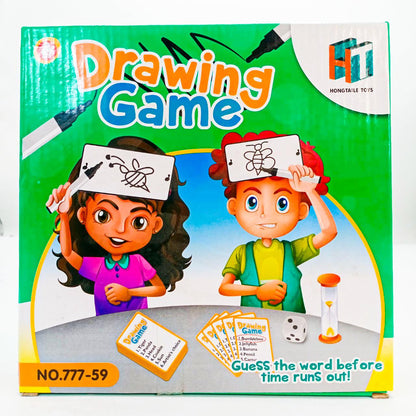 Kids Drawing Game with Timer and Cards for Education and Learning