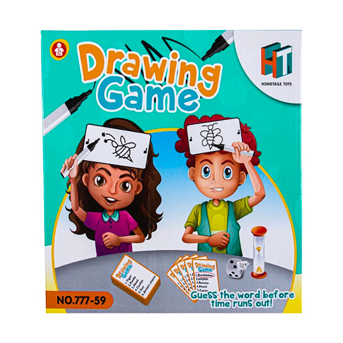 Kids Drawing Game with Timer and Cards for Education and Learning