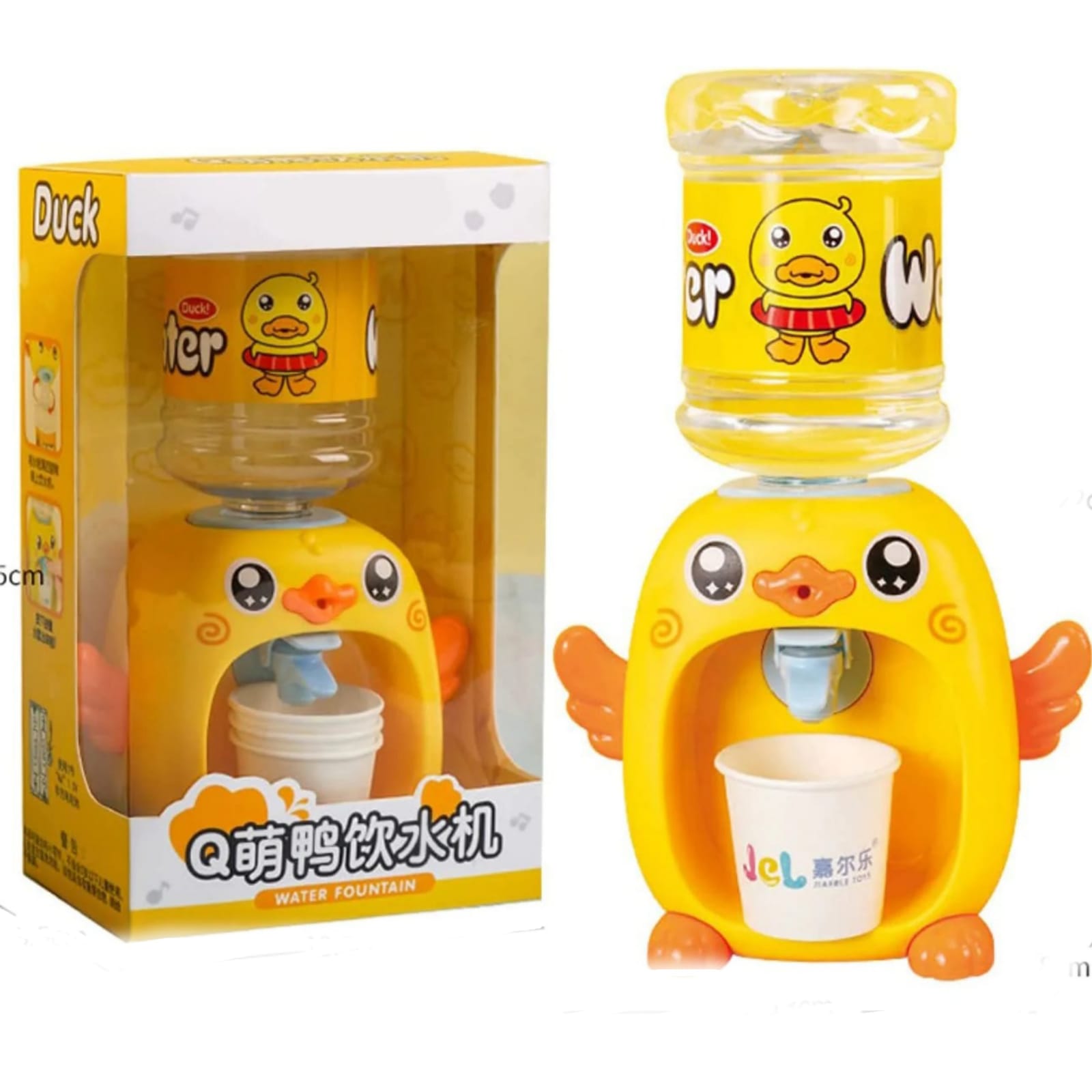 Mini Duck Water Dispenser Light and Music Toy for Kids Drinking Fountain Glass Play