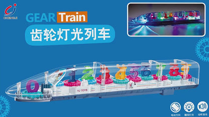Musical Rotating Plastic Transparent Steamship with 3D Light & Sound Effects for Kids