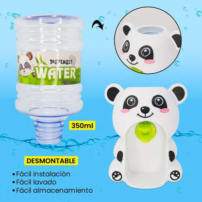 Mini Panda Water Dispenser Baby Toy Drinking Water Hand Press Water Bottle Pump Cooler Lifelike Cute Children Props Home