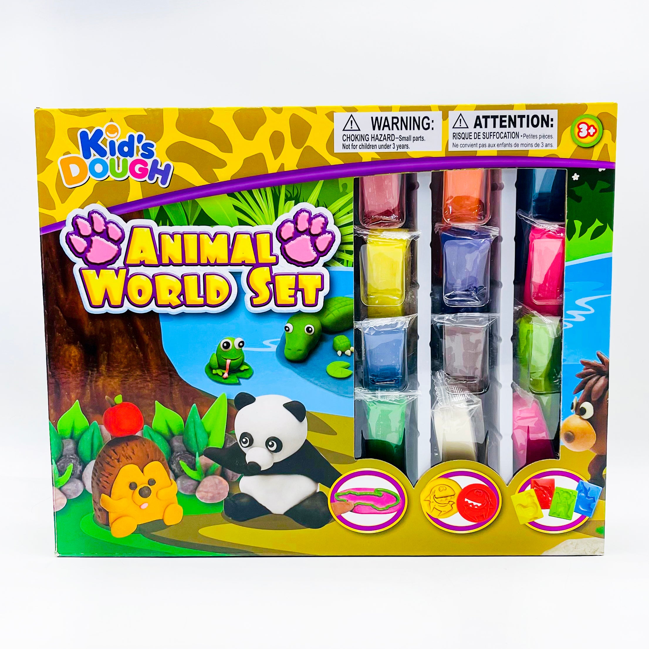 Colorful Animal World Play Dough Modelling Set and Cognition For Kids Learning and Playing