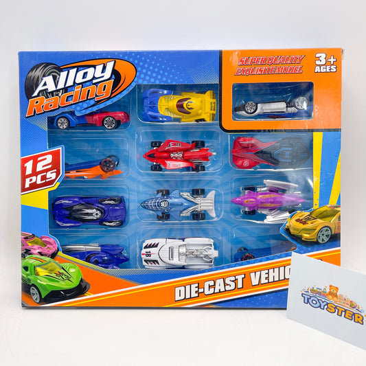 12 PCS Kids Mini Alloy Die-Cast Metal Model Racing Car Vehicles Toy for Boys Children